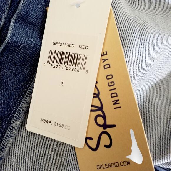 Splendid Blue Tencel Cropped Jumpsuit NWT Sleeveless Vneck Size Small - Picture 6 of 7